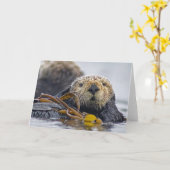 Kalifornien-Seeotter Karte (Gelbe Blume)