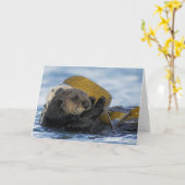 Kalifornien-Seeotter Karte (Gelbe Blume)