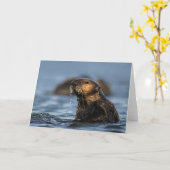 Kalifornien-Seeotter Karte (Gelbe Blume)