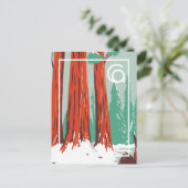 Kalifornien | Sequoia National Park Winter Postkarte (Stehend Vorderseite)