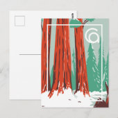 Kalifornien | Sequoia National Park Winter Postkarte (Vorne/Hinten)