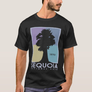 Kalifornien Sequoia Nationalpark Vintage Poster De T-Shirt