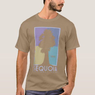 Kalifornien Sequoia Nationalpark Vintage Poster De T-Shirt