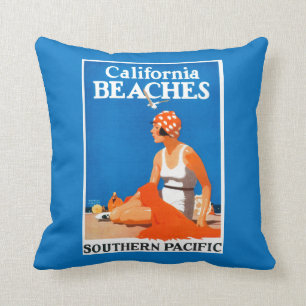 Kalifornien setzt förderndes Plakat auf den Stran Kissen