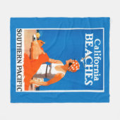 Kalifornien setzt förderndes Plakat auf den Strand Fleecedecke (Vorderseite (Horizontal))