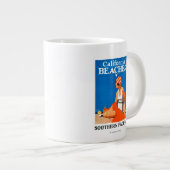 Kalifornien setzt förderndes Plakat auf den Strand Jumbo-Tasse (Vorderseite Rechts)