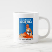 Kalifornien setzt förderndes Plakat auf den Strand Jumbo-Tasse (Rechts)
