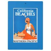 Kalifornien setzt förderndes Plakat auf den Strand Klemmbrett (Rückseite)