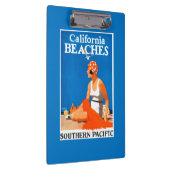 Kalifornien setzt förderndes Plakat auf den Strand Klemmbrett (Rechts)