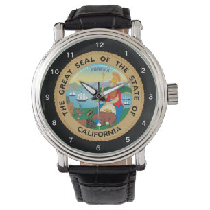 Kalifornien-Siegel-Gewohnheits-Armbanduhr Armbanduhr