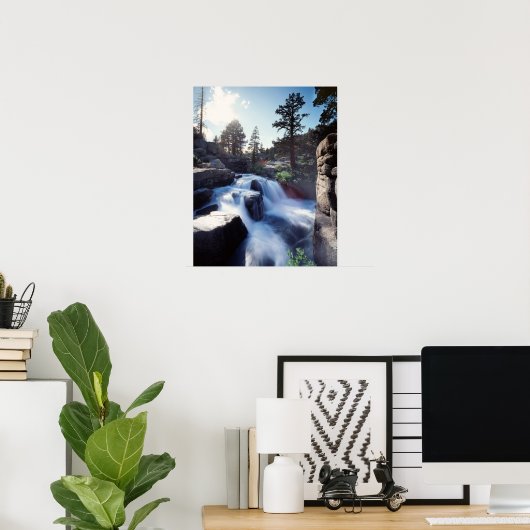 Kalifornien, Sierra Nevada, Wasserfall Poster (Heimbüro)