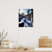 Kalifornien, Sierra Nevada, Wasserfall Poster (Küche)