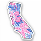 Kalifornien - Sommeraufkleber - Lilly Inspiriert Aufkleber (Vorderseite)