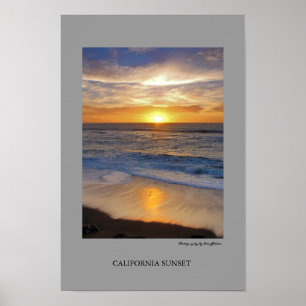 Kalifornien-Sonnenuntergang Poster