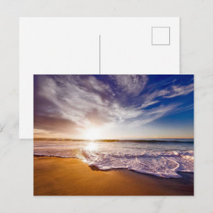 Kalifornien Sonnenuntergang Strand Postkarte