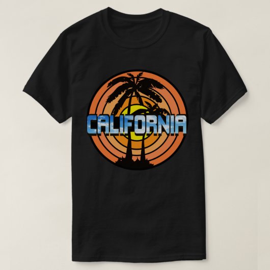 Kalifornien-Sonnenuntergang T-Shirt (Design vorne)
