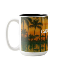 Kalifornien-Sonnenuntergang-Tasse – Tropische Stra