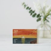 Kalifornien-Sonnenuntergang über der Visitenkarte (Stehend Vorderseite)