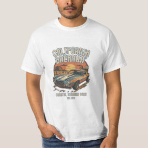 Kalifornien-Sonnenuntergangs-Highway-Träume-Tee T-Shirt