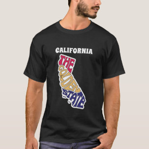 Kalifornien Staat Spitzname Wortkunst T-Shirt