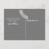 KALIFORNIEN Staat-Umstiegskarte Ankündigungspostkarte (Rückseite)