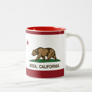 Kalifornien-Staats-Flagge Brea Zweifarbige Tasse