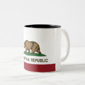 Kalifornien-Staats-Flagge Zweifarbige Tasse (VorderseiteRechts)