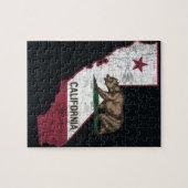 Kalifornien-Staats-Karte - Cali Bär Puzzle (Horizontal)