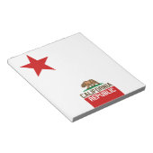 KALIFORNIEN Staatsflagge Großes Sternendesign Notizblock (angewinkelt)