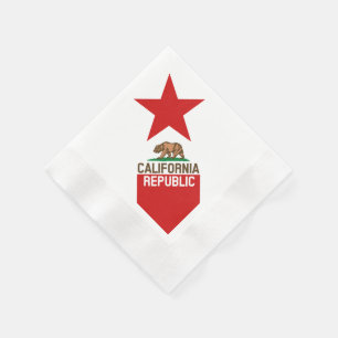 KALIFORNIEN Staatsflagge Großes Sternendesign Serviette