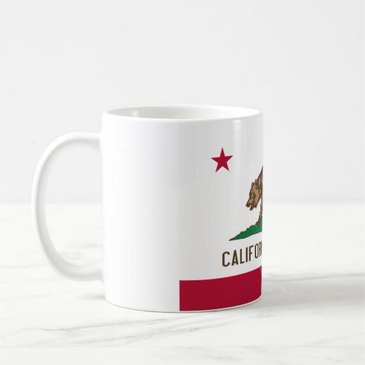 Kalifornien-Staatsflagge Kaffeetasse (Links)