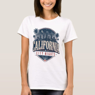 Kalifornien Stadt Nächte Vintage Grafik T-Shirt