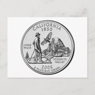 Kalifornien State Quarter Postkarte