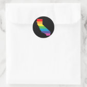 Kalifornien Stolz. gestreift. Runder Aufkleber (Tasche)