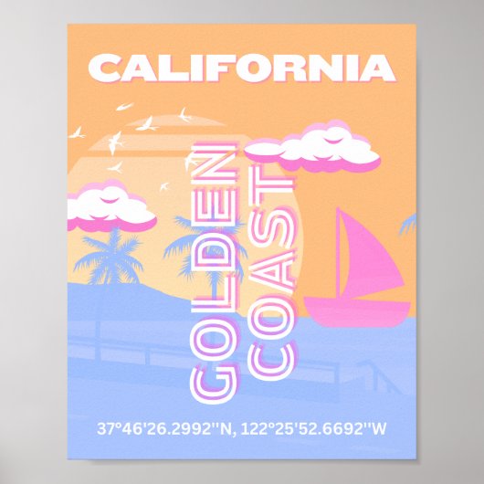 Kalifornien, Strand, Art der Reise Poster (Vorne)