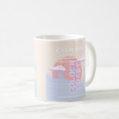 Kalifornien, Strand, Art Reisen, Preppy, Pastell Kaffeetasse (VorderseiteRechts)