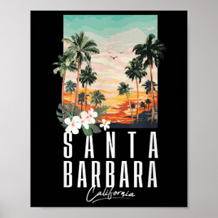Kalifornien Strand Ästhetik Santa Barbara Palme Poster