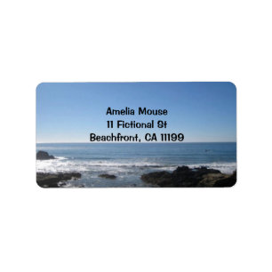 Kalifornien-Strand-Fotografie Adressaufkleber