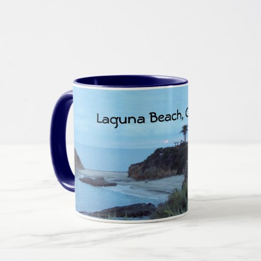 Kalifornien-Strand-hübsche Küstensonnenuntergänge Tasse (Vorderseite Links)