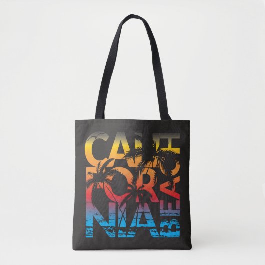Kalifornien-Strand-Plakat Tasche (Vorderseite)