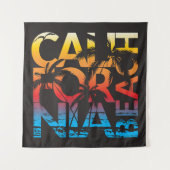 Kalifornien-Strand-Plakat Wandteppich (Vorderseite)