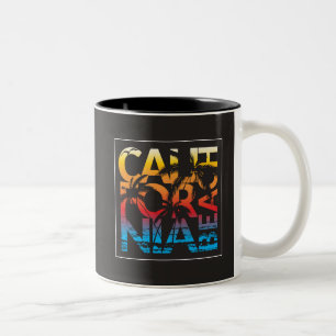 Kalifornien Strand Poster Zweifarbige Tasse
