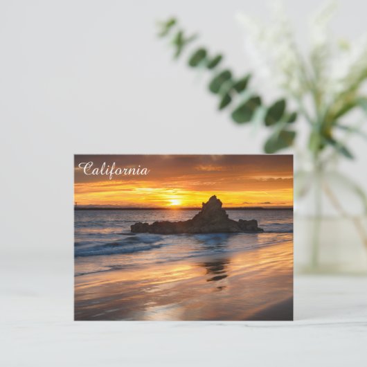 Kalifornien-Strand-Postkarte Postkarte (Stehend Vorderseite)