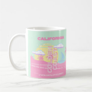 Kalifornien, Strand, Reisemöglichkeiten, Preppy Kaffeetasse