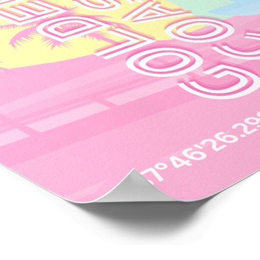 Kalifornien, Strand, Reisemöglichkeiten, Preppy Poster (Ecke)