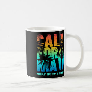 Kalifornien Strand Sommer Stimmung Palmen Surfen  Kaffeetasse
