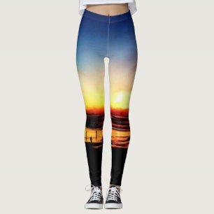 Kalifornien-Strand-Sonnenuntergang Leggings