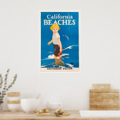 Kalifornien Strände Poster Southern Pacific (Küche)