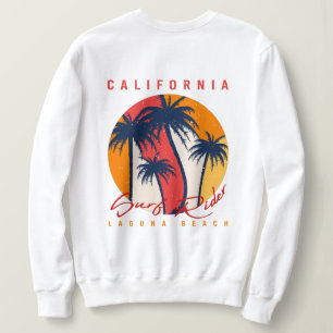 Kalifornien Surf Ride Laguna Beach Retro Palme Son Sweatshirt