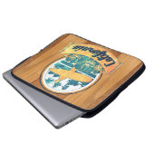 Kalifornien-Surfbrett Laptopschutzhülle (Vorne Knopf)